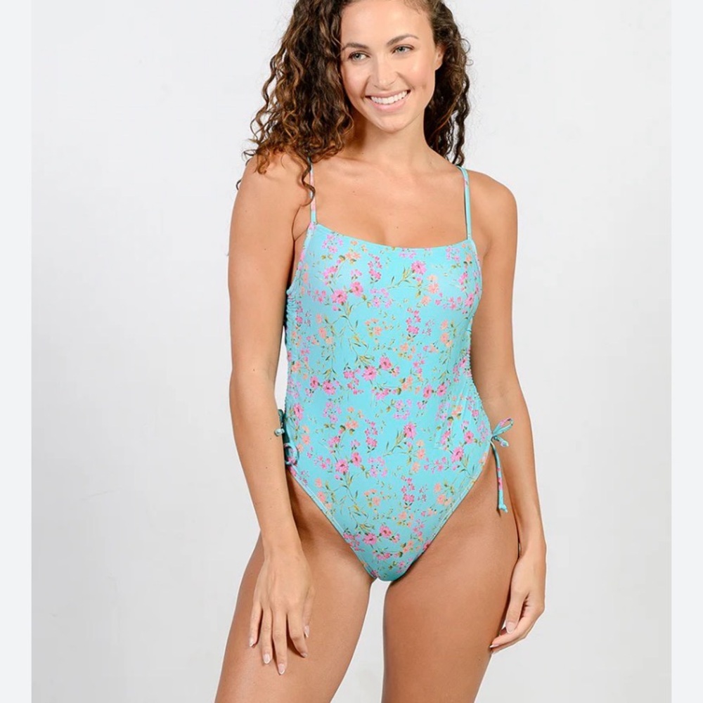 NEW  Ingear Aqua Floral One-Piece Swimsuit